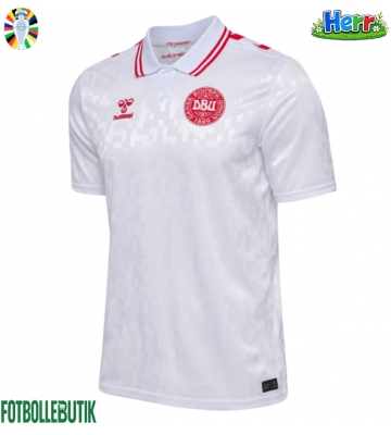 Danmark Bortatröja EM 2024 Kortärmad